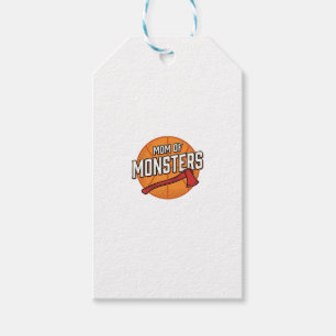 Étiquettes-cadeau Maman de Monstres Design de Maman de Basket Vintag