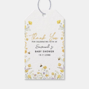 Étiquettes-cadeau Maman d'être Fleur sauvage Cadre Floral Merci