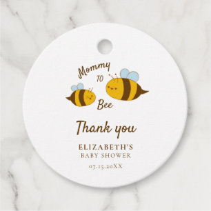 Étiquettes Cadeau Maman to Bee Baby shower Merci mignonne Jaune