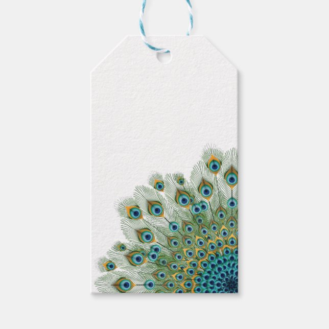 Étiquettes-cadeau Mandala couleur Peacock Homme (Devant)