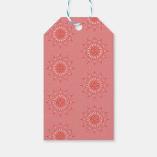Étiquettes-cadeau mandala mod pêche