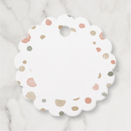 Étiquettes Cadeau Mandy Confetti Aquarelle Points Favoriser les étiq