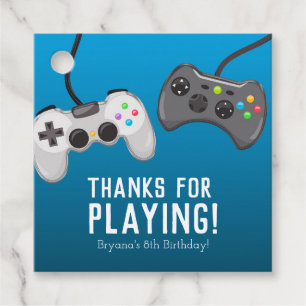 Étiquettes Cadeau Manettes de jeu vidéo Fête d'anniversaire de joueu