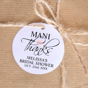 Étiquettes Cadeau Mani Merci Baby shower nuptiale ongle polonais