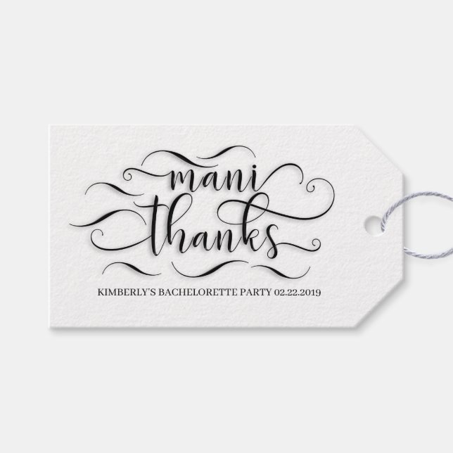 Étiquettes-cadeau Mani Merci Merci (Devant (Horizontal))