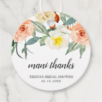 Mani Thanks Peach Aquarelle Fleurs Mariage
