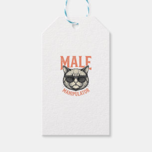 Étiquettes-cadeau Manipulateur Masculin Lunettes de Soleil Chat Drôl