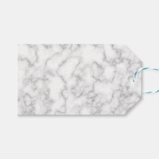 Étiquettes-cadeau Marbre blanc gris marbré Pierre Motif Arrière - pl