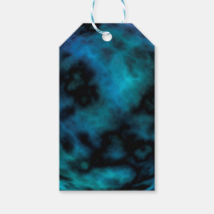 Étiquettes-cadeau Marbre Bleu Cosmic Faux