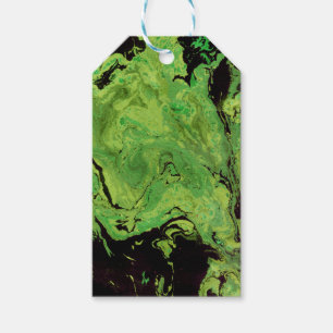 Étiquettes-cadeau Marbre vert noir