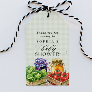 Étiquettes-cadeau Marché des fermiers frais Baby shower cultivé loca