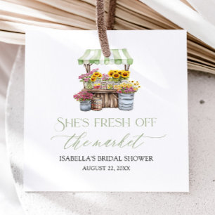 Étiquettes Cadeau Marché des Fermiers Frais Mariage Shower