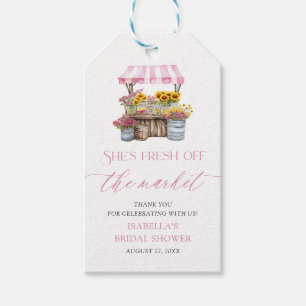 Étiquettes-cadeau Marché des Fermiers Frais Mariage Shower