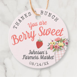 Étiquettes Cadeau Marché fermier doux comme un fruit Baby Shower Fil
