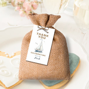 Étiquettes-cadeau Marche sur le bateau à voile Nautique Anniversaire