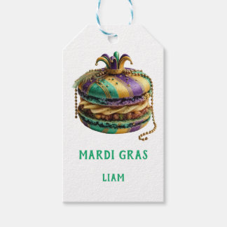 Étiquettes-cadeau Mardi Gras Royal Macaron