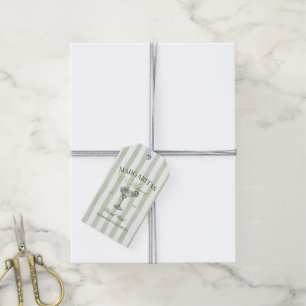Étiquettes-cadeau Margaritas et Matrimoni à rayures pour célibataire