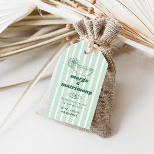Étiquettes-cadeau Margs & Matrimony Rétro Enterrement de Vie de Jeun