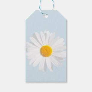 Étiquettes-cadeau marguerite blanche