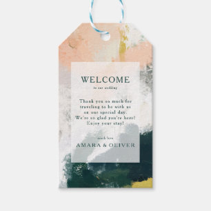 Étiquettes-cadeau Mariage Abstrait coloré Bienvenue Tags cadeaux