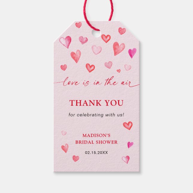 Étiquettes-cadeau Mariage Amour Dans L'Air Saint-Valentin (Devant)