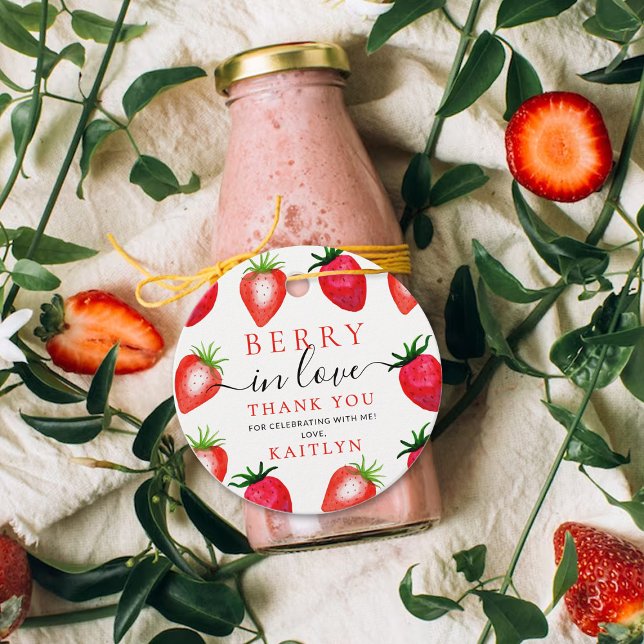 Étiquettes Cadeau Mariage aux fraises Berry In Love (Créateur téléchargé)