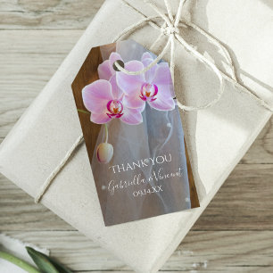 Étiquettes-cadeau Mariage campagnard rustique d'élégance orchidée Fa