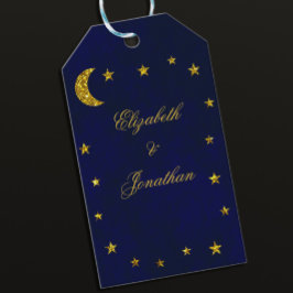 Étiquettes-cadeau Mariage céleste du ciel nocturne