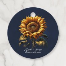 Mariage Champêtre Fleur de Tournesol Bleu Cérémoni