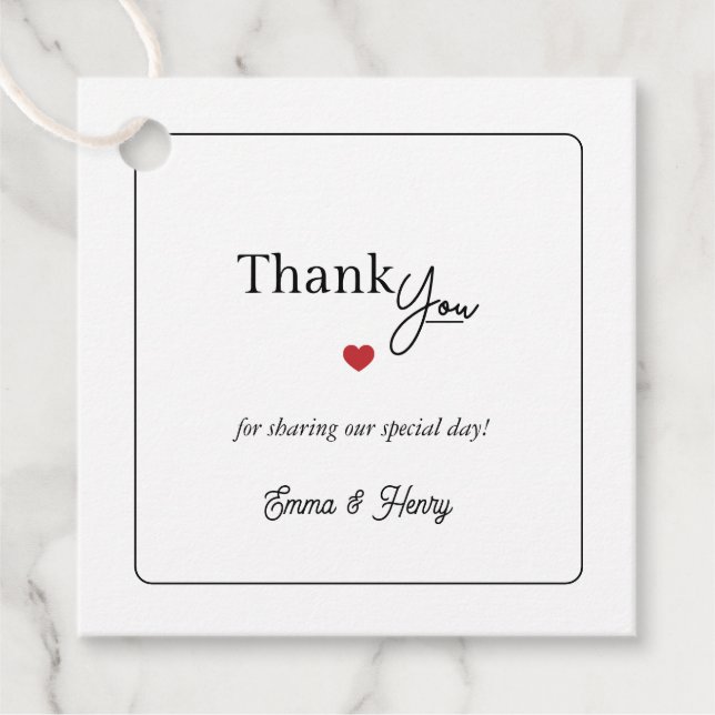 Étiquettes Cadeau Mariage Chanceux en Amour  (Devant)