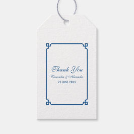 Étiquettes-cadeau Mariage chic Lapis Blue Deco
