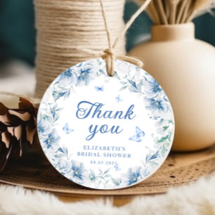 Étiquettes Cadeau Mariage chinois bleu et blanc : une fête de douche