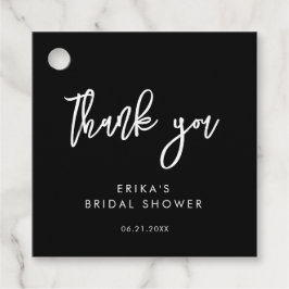 Étiquettes Cadeau Mariage contemporain moderne noir