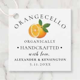 Étiquettes Cadeau Mariage de bouteille Orangecello
