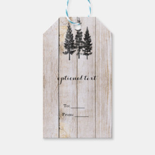 Étiquettes-cadeau Mariage de campagne en bois simple rustique avec d