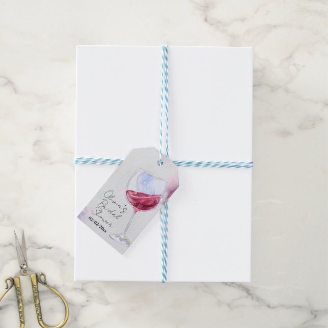 Étiquettes-cadeau Mariage de cave à vin  (Avec de laficelle)