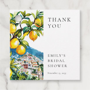 Étiquettes Cadeau Mariage de citron de la côte d'Amalfi