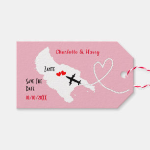 Étiquettes-cadeau Mariage de destination Enregistrer la date