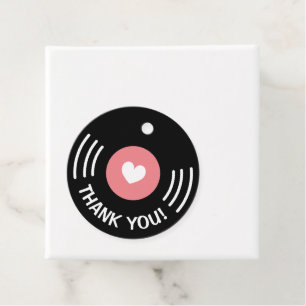 Étiquettes Cadeau Mariage de disques vinyle rock and roll