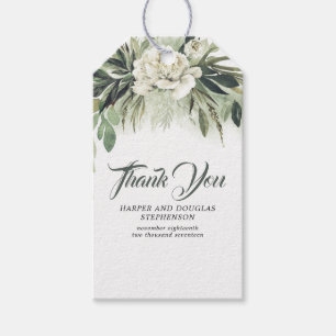 Étiquettes-cadeau Mariage de la végétation botanique