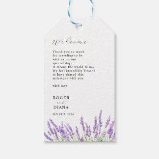 Étiquettes-cadeau Mariage de Lavande rustique pour
