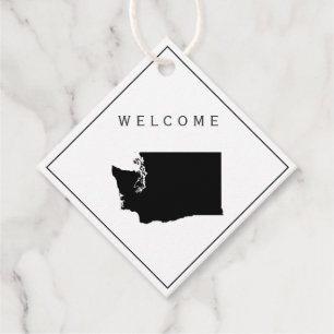 Étiquettes Cadeau Mariage de l'état de Washington Welcome Bag