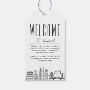 Étiquettes-cadeau Mariage de Nashville   Mots clés cadeaux de bienve
