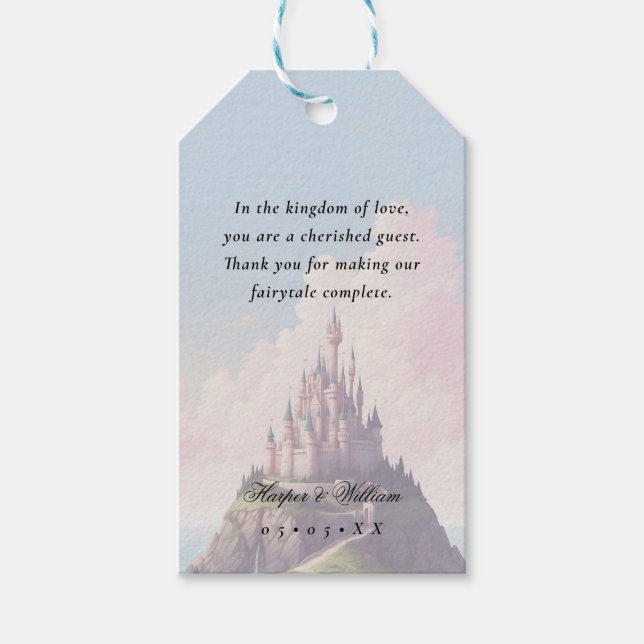 Étiquettes-cadeau Mariage de tourterelles de Fairytale (Devant)