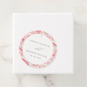 Étiquettes Cadeau Mariage de typographie minimaliste moderne Blush P