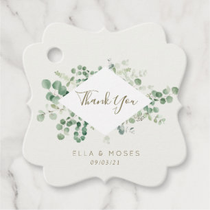 Étiquettes Cadeau mariage de verdure eucalyptus