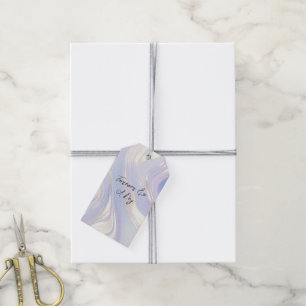 Étiquettes-cadeau Mariage de verre doré Lavender