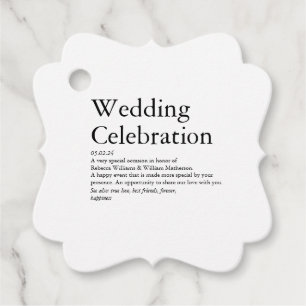 Étiquettes Cadeau Mariage Définition