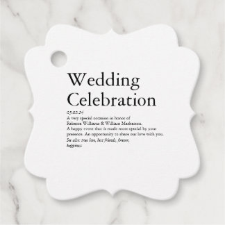 Étiquettes Cadeau Mariage Définition