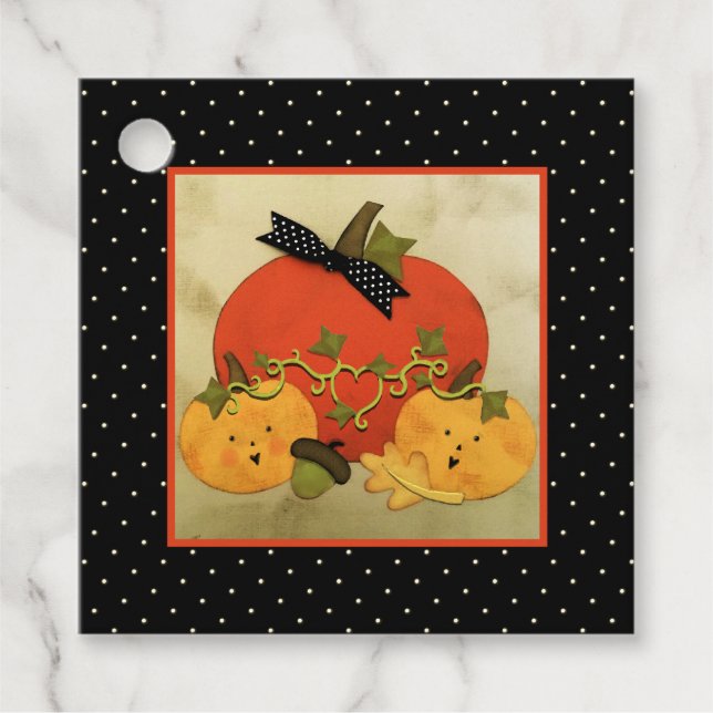 Étiquettes Cadeau Mariage d'Halloween d'Octobre (Devant)